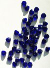 50 4x9mm Cobalt Wavy Disk Beads